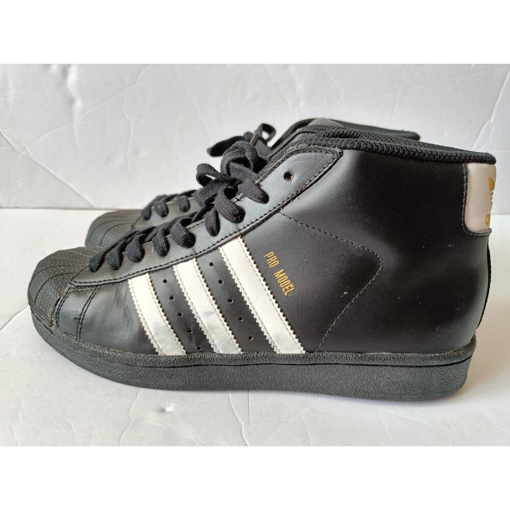 Adidas Pro Model Shoes Men's Size 7 High Top Black Sneakers